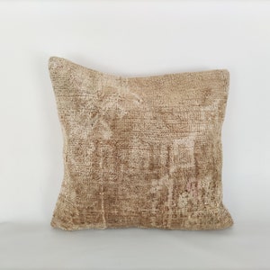 Vintage Pillow Cover, Boho Throw Pillows For Couch, Handwoven Pillow, Turkish Kilim Pillow 20x20, Farmhouse Pillow, Sofa Accent Pillow
