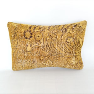 Handwoven Pillow Cover 16x24 -Decorative Pillow -Ethnic Pillow -Antique Pillow -Vintage Pillow -Lumbar Pillow -Sofa Cushion -Carpet Pillow