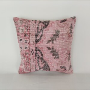 Vintage Carpet Pillow Cover 20x20 -Decorative Pillow-Colorful Pillow-Ethnic Pillow-Handwoven Pillow-Antique Pillow-Unique Pillow For Couch