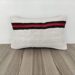 Hemp Pillow, Lumbar Pillow Cover 12x20, Handmade Pillow, Sofa Cushion, Textured Pillow, Decorative Pillow For Couch, Boho Pillow, Home Decor