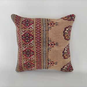 Boho Throw Pillows For Couch, Turkish Pillow, Vintage Kilim Pillow, Decorative Pillows 18x18, Textured Pillow, Sofa Cushion, Accent Pillow