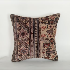 Antique Kilim Pillow, Throw Pillows For Couch, Pillow Covers 20x20, Vintage Pillow Cover, Antique Pillow, Textured Pillow, Handwoven Pillow