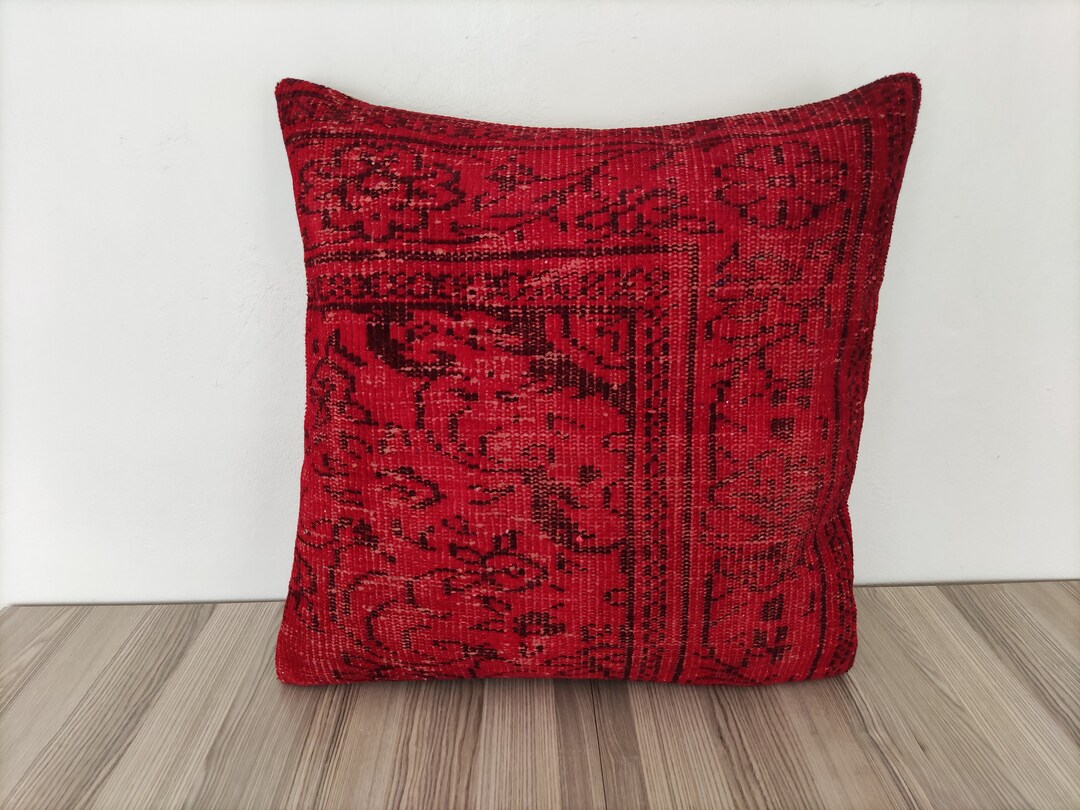 Embroidered Pillow Cover 24x24 -floor Pillow -stylish Pillow for Couch ...
