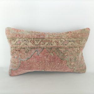 Lumbar Pillow Cover 12x20, Decorative Pillow For Couch, Handmade Pillow, Turkish Rug Pillow, Vintage Pillow, Farmhouse Pillow, Sofa Cushion