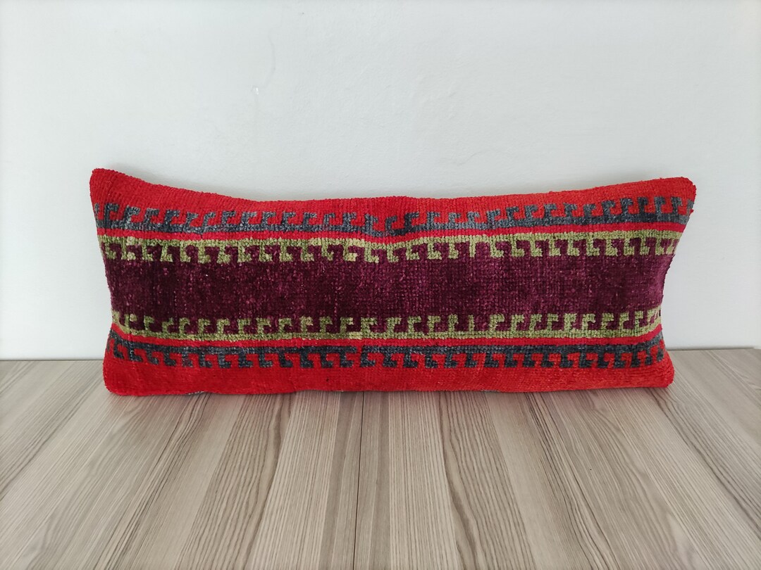 Handwoven Pillow Cover 14x36 neutral Pillow antique Pillowvintage