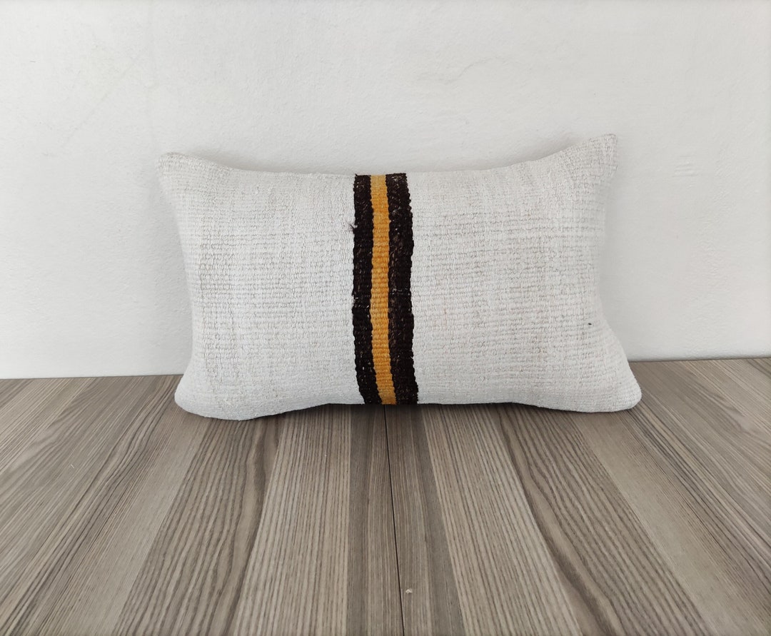 Guru-Shop Fodera per Cuscino Kelim - 50x50 cm Modello 13, Blu, Lino, Copri Cuscini Kilim