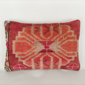 Antique Pillow Cover, Bohemian Kilim Pillow 16x24, Vintage Pillow For Couch, Ethnic Handwoven Pillow, Kilim Cushion, Turkish Kilim Pillow