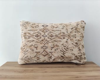 Rug Cushion Cover, Decorative Pillow, Handwoven Pillow, Embroidered Pillow, Antique Pillow, Vintage Kilim Pillow For Couch, Kilim Pillow