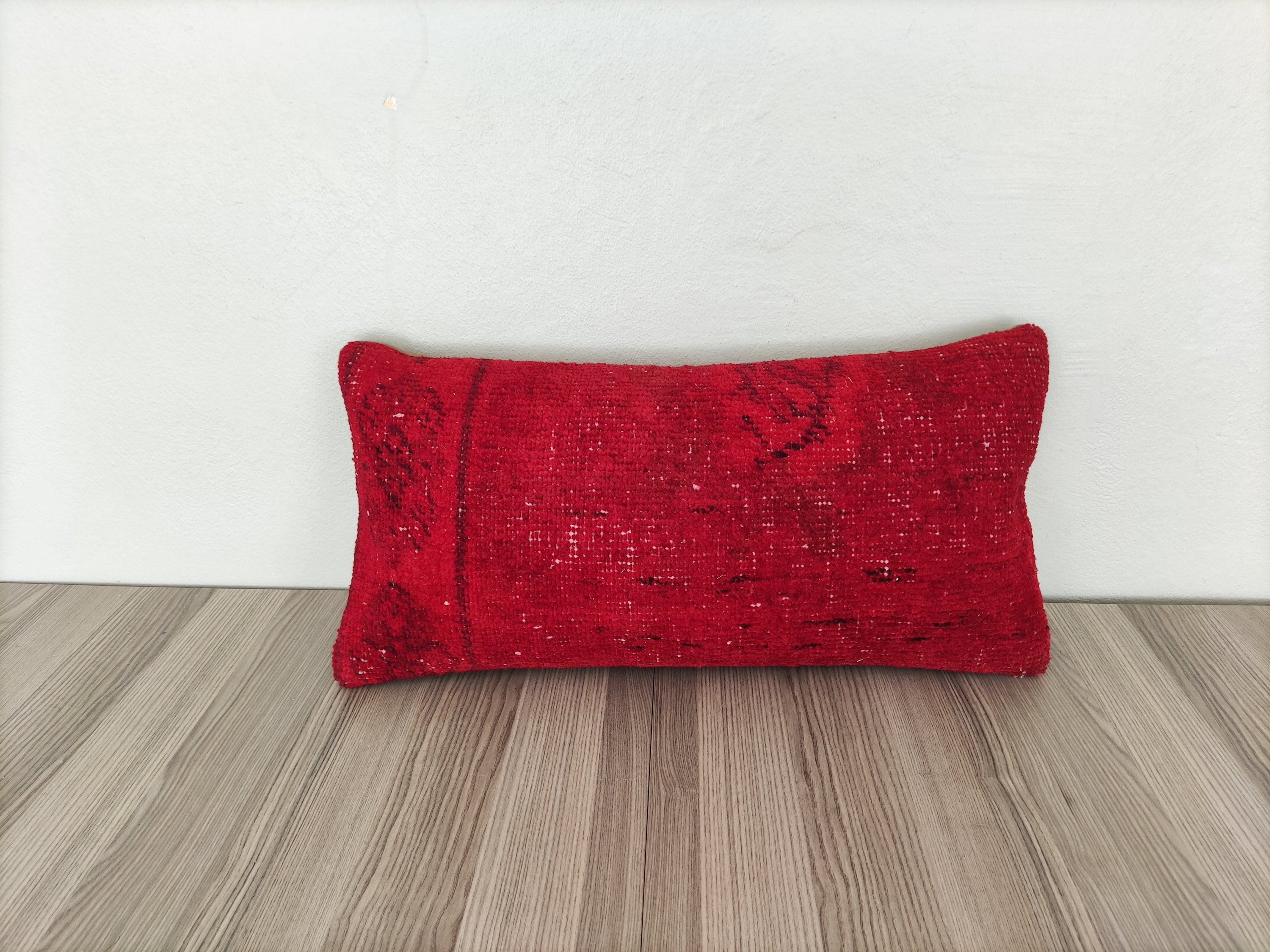 Red Pillow Cover 12x24 lumbar Pillow Cover embroidered Etsy UK