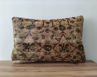 Embroidered Pillow Cover 16x24 -Antique Pillow -Decorative Pillow -Ethnic Pillow -Vintage Pillow -Turkish Pillow -Modern House Pillow Cover
