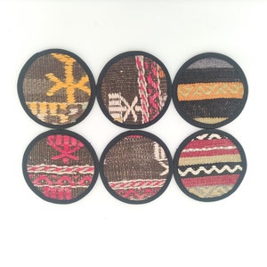 Drink Coasters Set of 6 -Ethnic Coasters -Turkish Coasters -Tea Coffee Coasters -Office Coasters -Vintage Coasters -Antique Coasters
