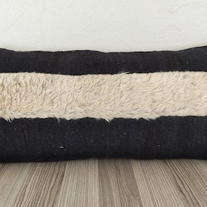 Organic Wool Pillow Cover 12x24 -Handwoven Turkish Pillow -Pillow For Couch -Decorative Pillow -İndoor Pillow -Rustic Pillow -Sofa Pillow