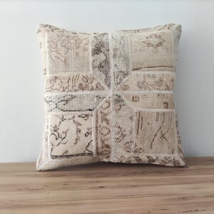 Kilim Pillow Cover 20x20 -Decorative Pillow -Ethnic Cushion Cover -Pillow For Couch -Lumbar Pillow -Farmhouse Pillow -Turkish Pillow Cover