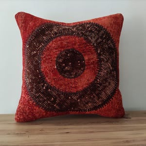 Unique Pillow, Decorative Pillow, Throw Pillow For Couch, Vintage Kilim Pillow 20x20, Turkish Kilim Pillow, Handmade Pillow Case, Home Decor