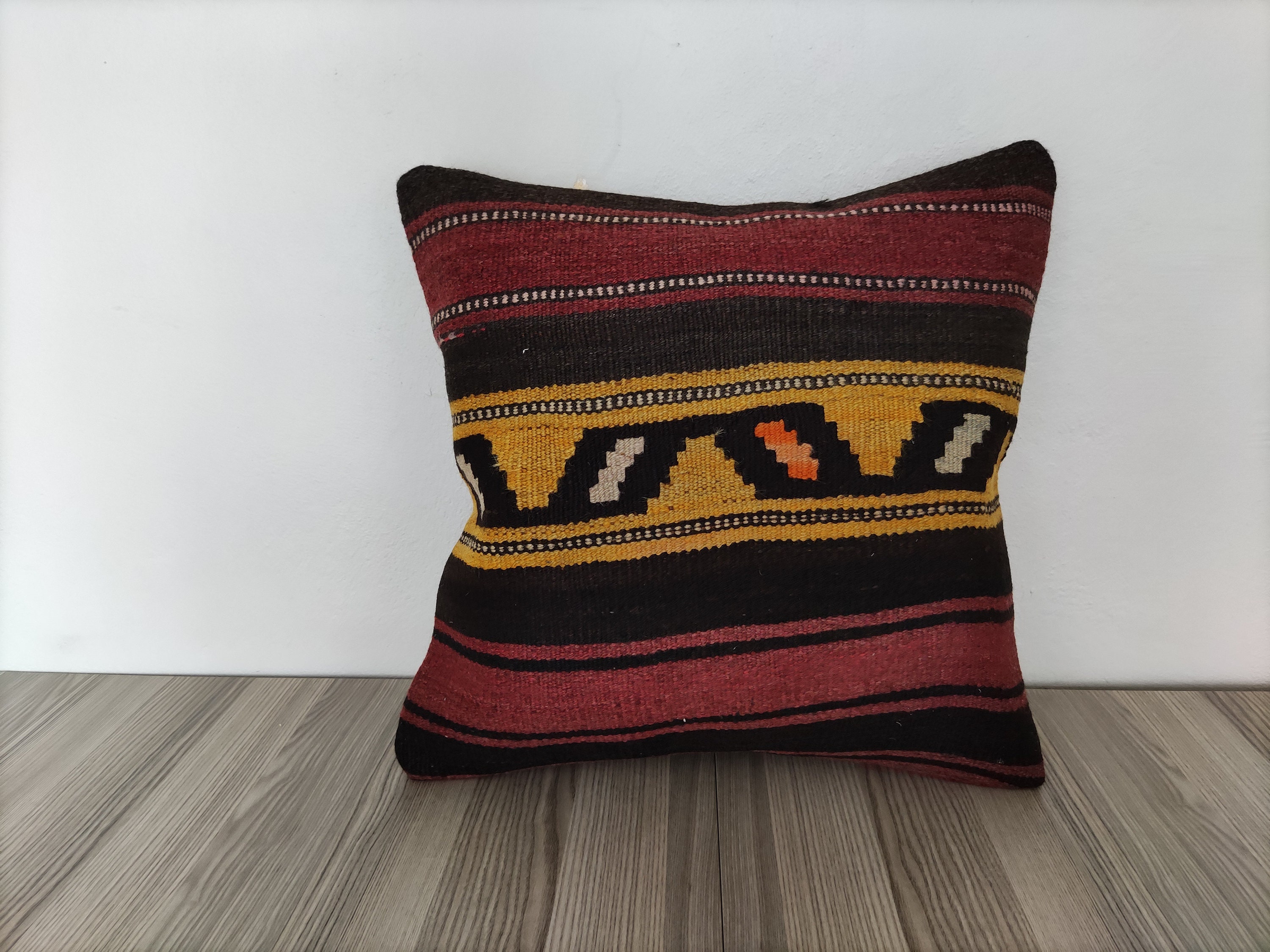 Ethnic Pillow Cover 20x20 Throw Pillows Vintage Throw Pillow Etsy