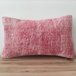 Vintage Lumbar Pillow, Pillow Cover 12x20, Handwoven Pillow, Decorative Pillow, Turkish Rug Pillow, Antique Pillow, Pillow For Couch