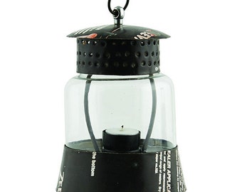 Windlicht im Industrial Stil Rustikaler Kerzenhalter aus recyceltem Teelicht vom Hausarzt
