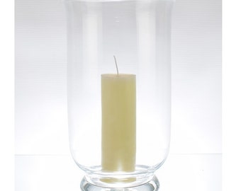 Large Glass Hurricane Lantern / Vase / Pillar Candle Holder 30 Cm