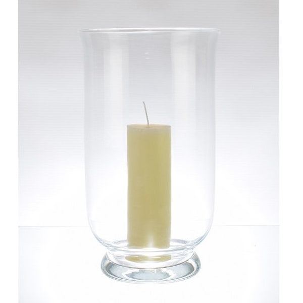 Large Glass Hurricane Lantern / Vase / Pillar Candle Holder 30 Cm