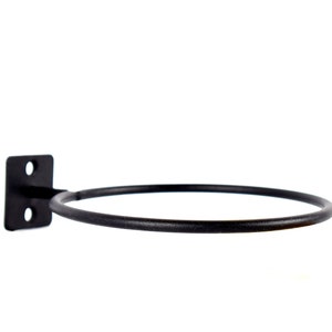 Black Wall Mounted / Wall Hang Ring Holder for Flower Pot 14 cm