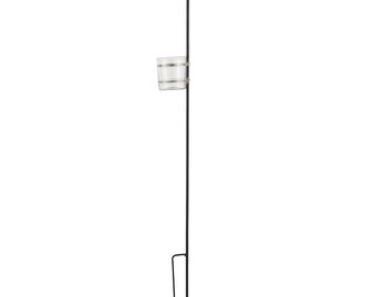 Tall Black Garden Torch With Glass 93 Cm By Ib Laursen