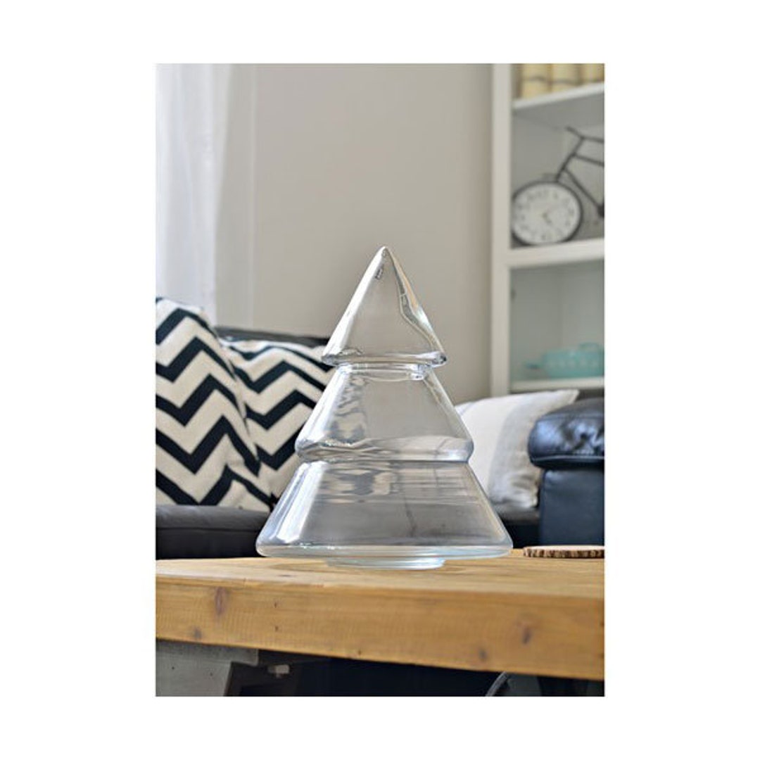 Handmade Glass Christmas Tree Jar Cookie Sweet Storage Jar - Etsy UK