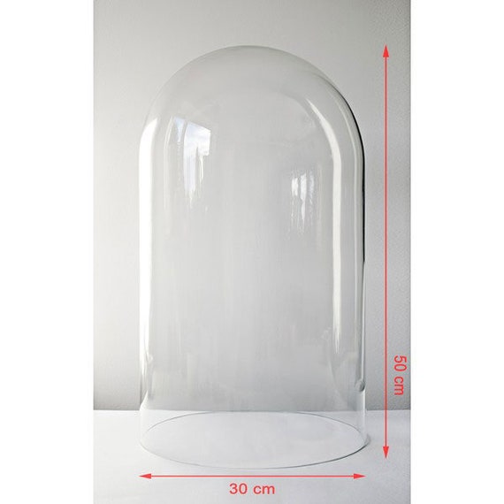Campana cupola di vetro diametro 30 altezza 50 cm