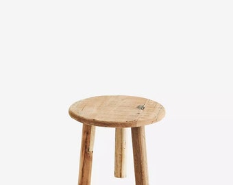 Recycled Wooden Stool 30x25 cm by Madam Stoltz