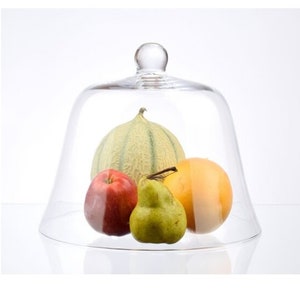 Transparent Food Cover with Crystal Diamond Cloche Dome, Food Anti