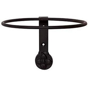 Black Long Wall Mounted / Wall Hang Ring Holder for Flower Pot 21.5 cm