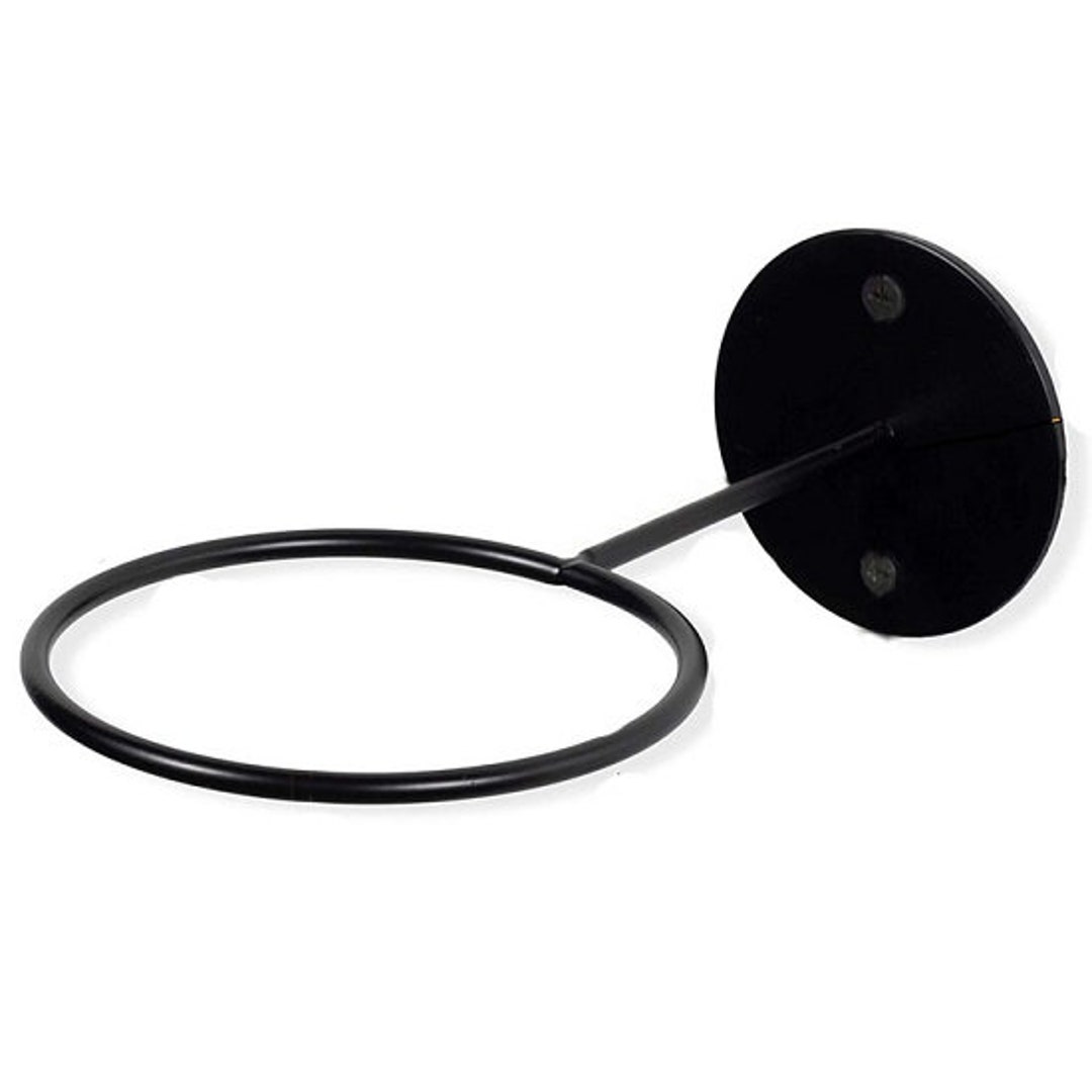 Black Round Wall Mounted / Wall Hang Ring Holder for Flower Pot Plant