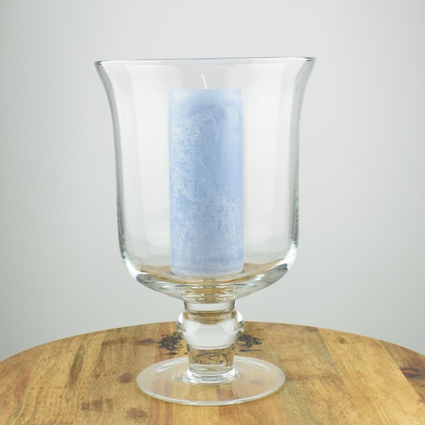 Large Glass Hurricane Lantern / Vase / Pillar Candle Holder H:30 cm