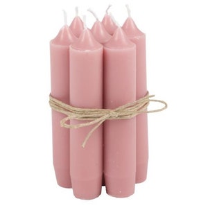Set of 6 Short Dinner Peony Candles by Ib Laursen