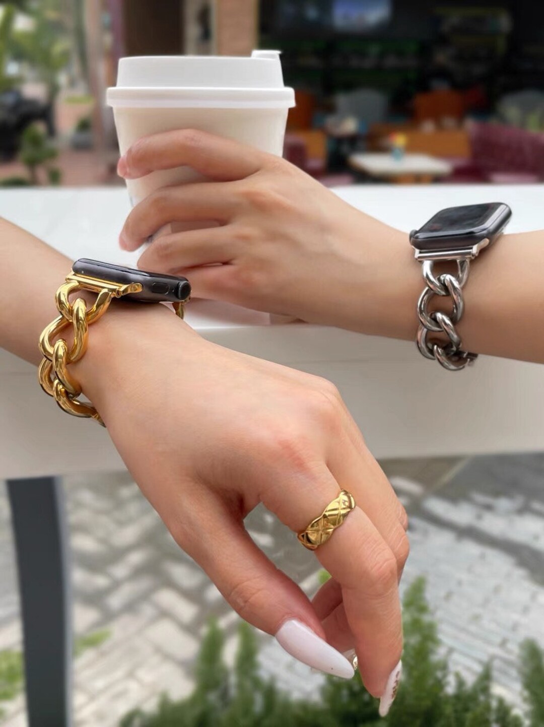 Luxury Chain Apple Watch Band for Women Gold Apple Watch Band Etsy