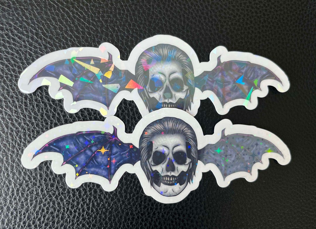 Papa IV Bat Skull Holographic Sticker - Etsy