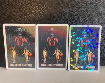 Papa IV ''The Devil'' Tarot Holographic Vinyl Sticker