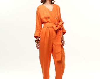 Tailored Wrap Jumpsuit