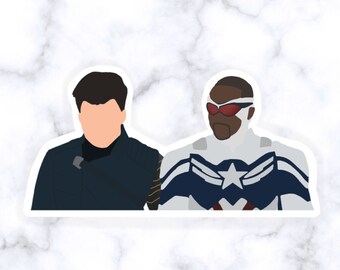 Capitan America e l'adesivo in vinile del Soldato d'Inverno