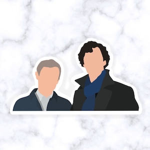 Sherlock Holmes and John Watson Vinyl Sticker