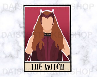 Scarlet Witch Tarot  Vinyl Sticker | Art Print
