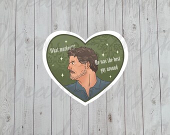 Pegatina de vinilo con forma de corazón "Él era el mejor chico del mundo"