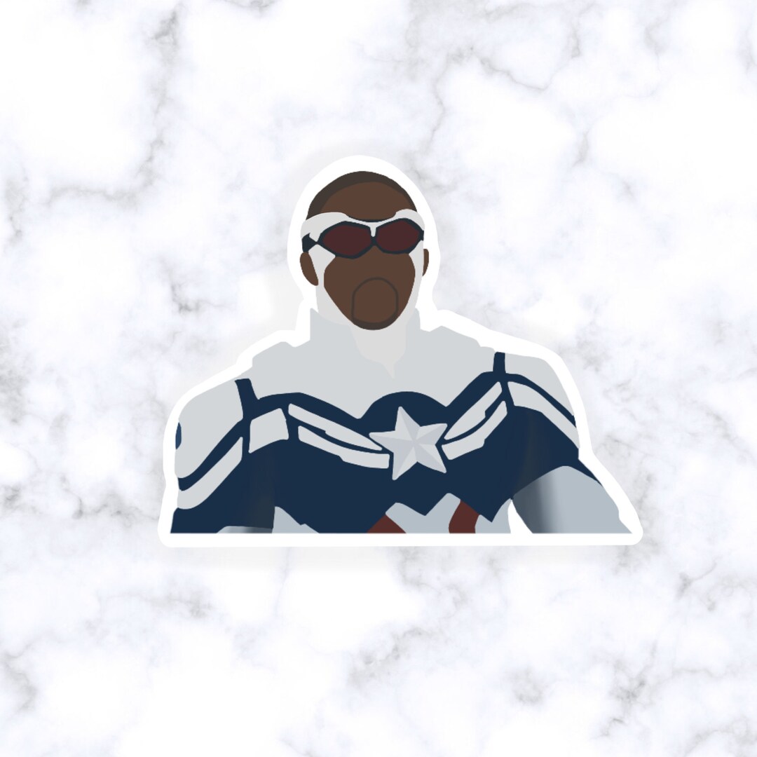 Sam Wilsons Captain America Vinyl Sticker Etsy