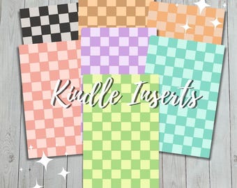 Checkered Cardstock Kindle Insert