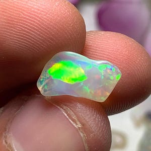 AAA Grade Opal Rough, White Rainbow Fire Opal Raw, Genuine Boulder Opal Rough large, Precious Opal Stone, Polished Opal Rough Gemstone