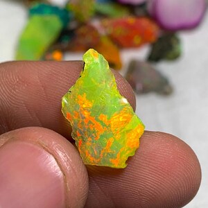 Genuine Opal Rough Gemstone, AAA Grade Ethiopian Opal Raw, Smooth Opal Large Rough, Welo Vibrant Fire Opal Raw, Uncut Opal Boulder Rough