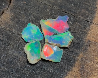 3.60 carat Smooth Fire Opal Lot, Welo Opal Rough, AAA+ Opal Raw Lot, Natural Ethiopian Opal Rough Lot, Natural Rough Of Gemstone For Jewelry