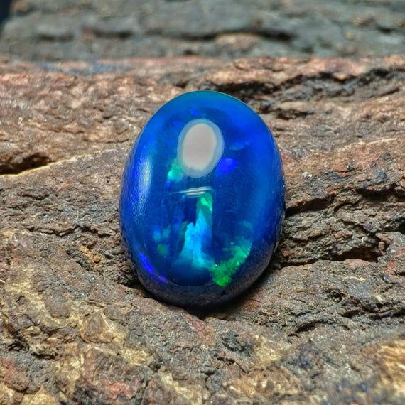 Genuine Natural Opal Gemstone CT Black Opal Loose Cabochon