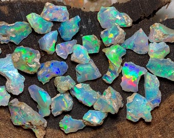 Natural Ethiopian Welo Opal Rough Lot, Fire Opal Raw Crystals Lot, Gemstone Uncut Large Rough For Gemstone Cabochon and Jewelry Making