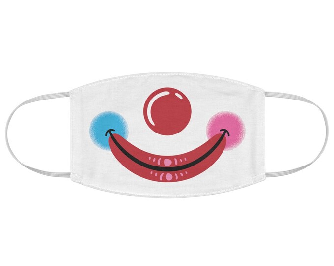 Clown Face Mask Clown Mask Fun Halloween Face Mask Etsy
