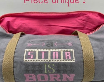 Embroidered duffel bag To star is born